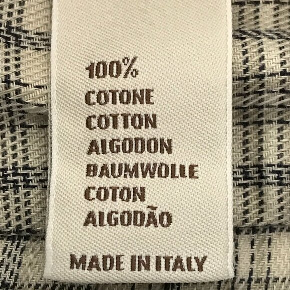 Ermenegildo Zegna Shirt Men S Black Plaid Pocket Button Down Long Sleeve 18164 - Picture 16 of 16